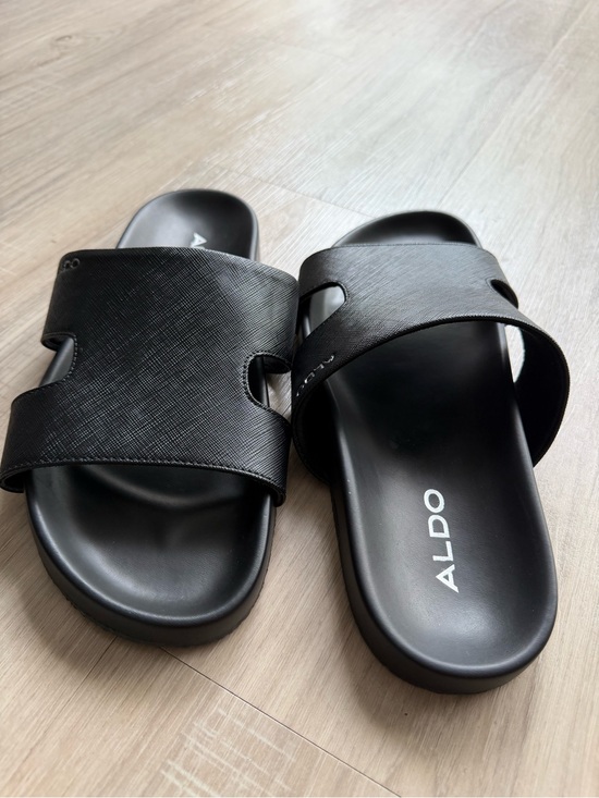 ALDO Men’s Black Slide Sandals Size 9 Slip On Casual Comfort Shoes NEW main image 5